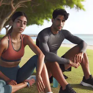 A serene image of a person resting in a peaceful natural setting after a long-distance run, emphasizing the importance of rest and recovery for runners.