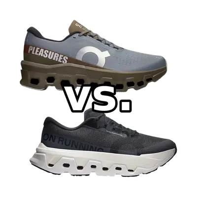 On Cloudmonster 2 Pleasures x The Loop vs On Cloudmonster 3 Hyper